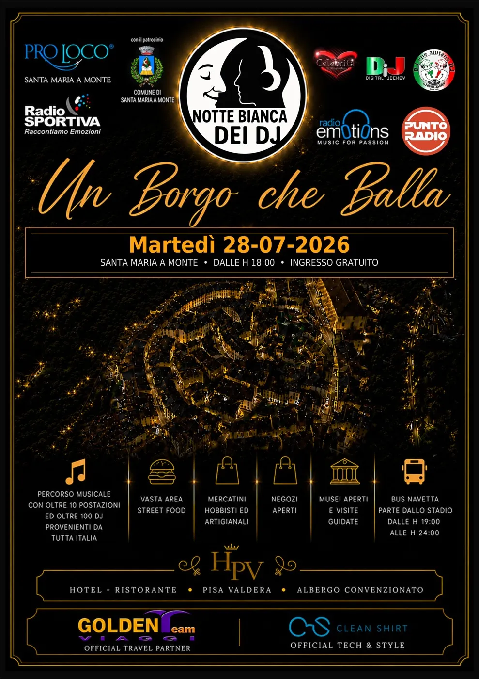 Locandina ufficiale Notte Bianca dei DJ 2026